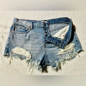 “ Free People” Denim Blue Shorts